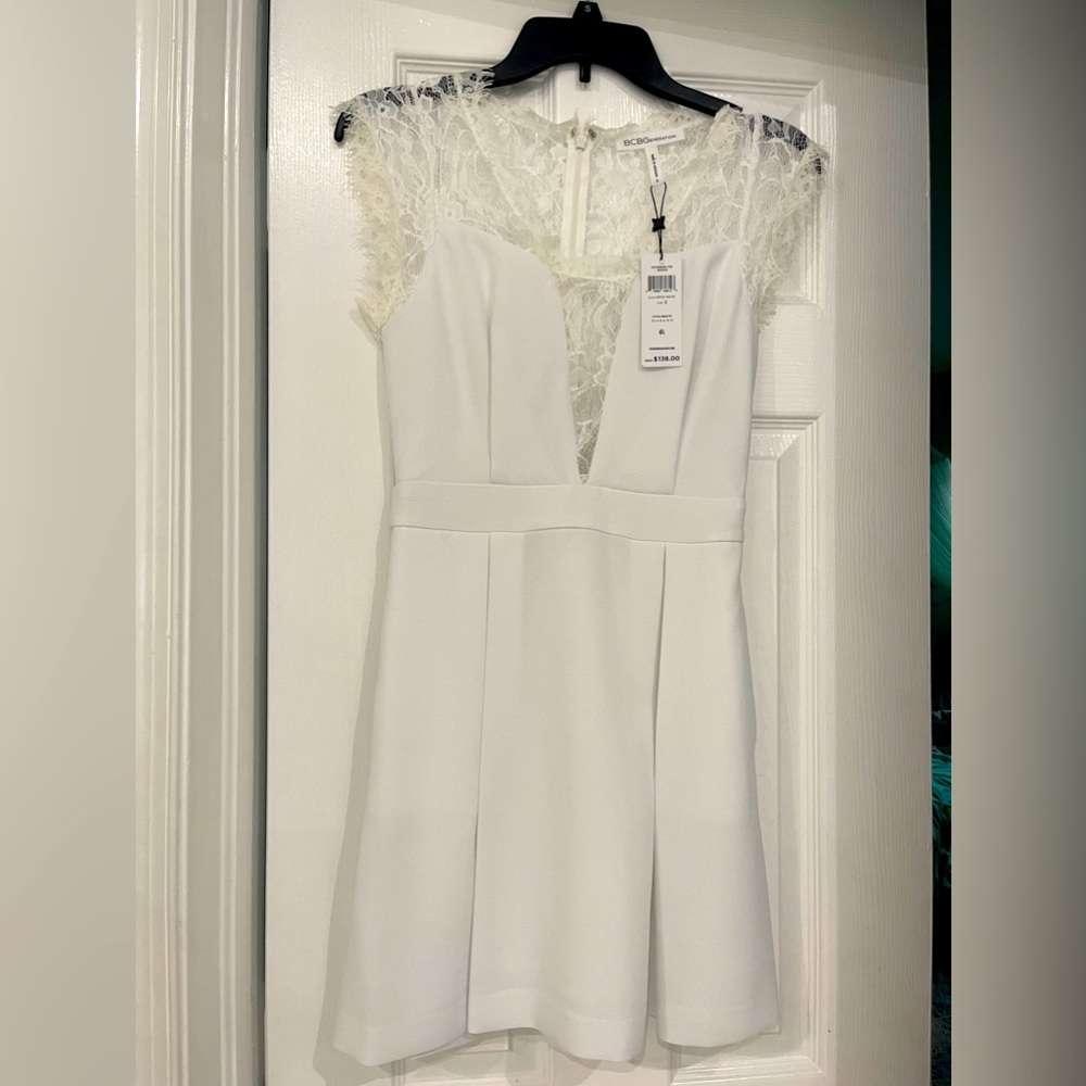 BCBG lace mini dress- Perfect for bridal shower/engagement party